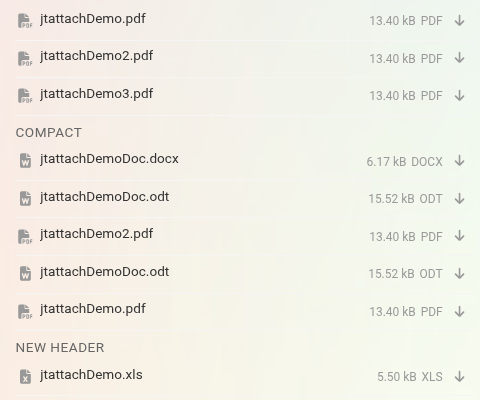 JtAttach demo compact