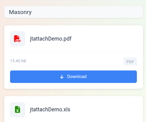 JtAttach demo masonry