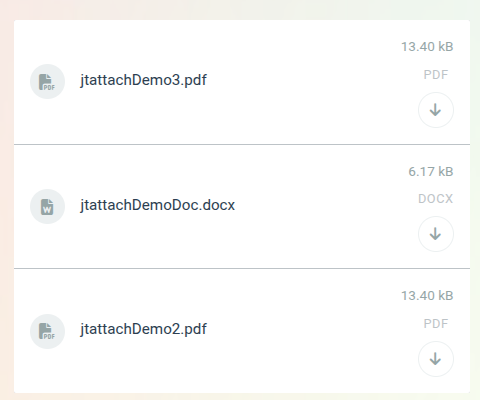 JtAttach demo minimalist