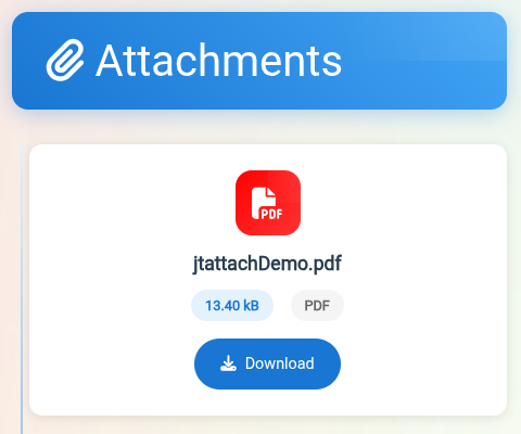 JtAttach demo modern