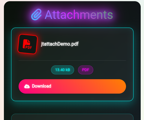 JtAttach demo neon